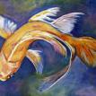 Feeding Koi by Mary Wight.  All Rights Reserved.